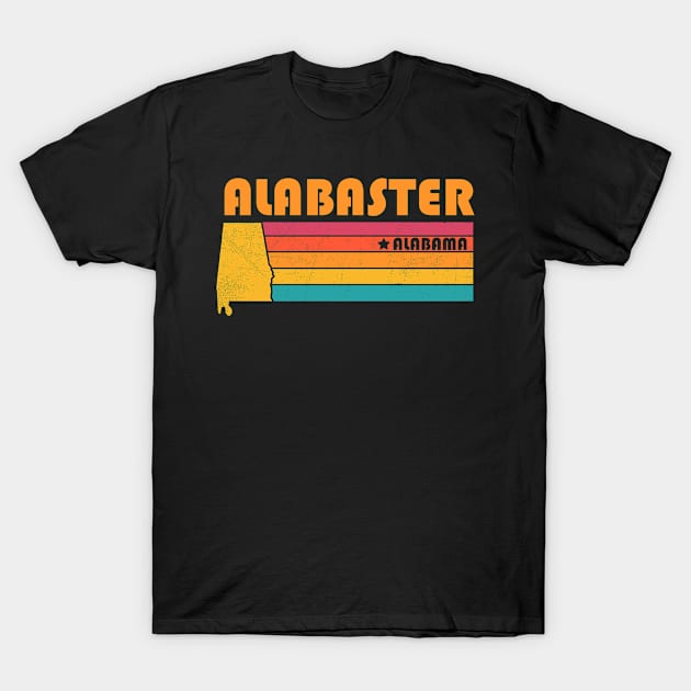 Alabaster Alabama Vintage Distressed Souvenir T-Shirt by NickDezArts